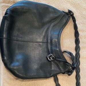 Brighton Black Leather Shoulder Bag